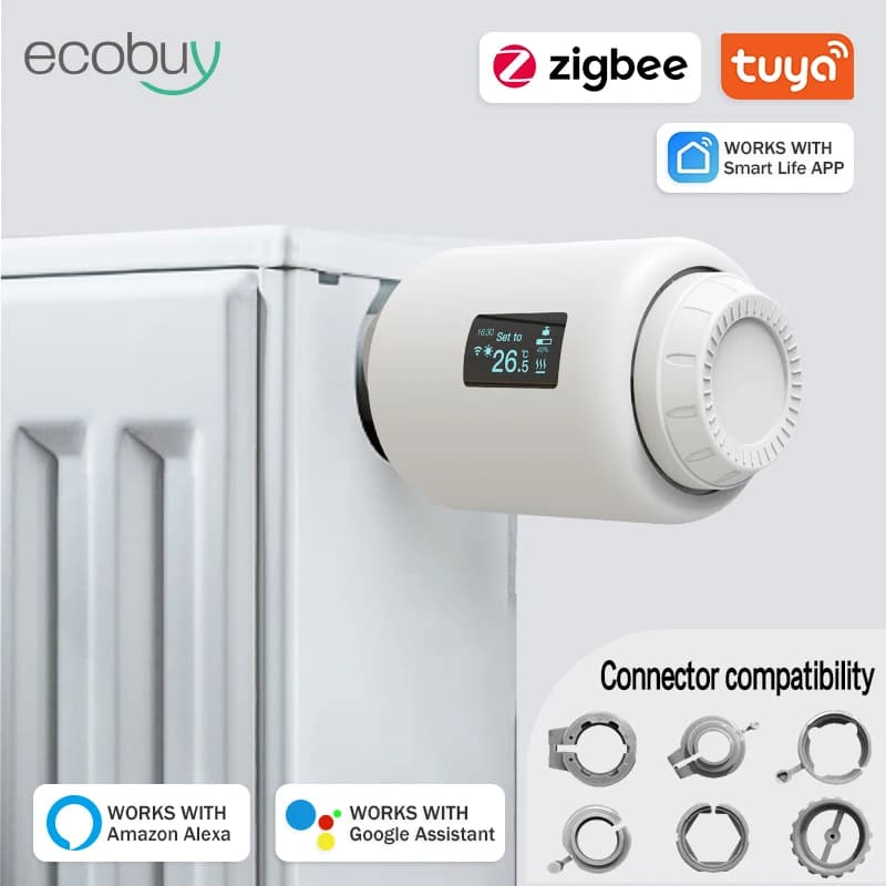 Zigbee 3.0 Thermostatic Radiator Valve | Tuya WiFi Smart Control | Google Alexa Compatible - Thumbnail 2