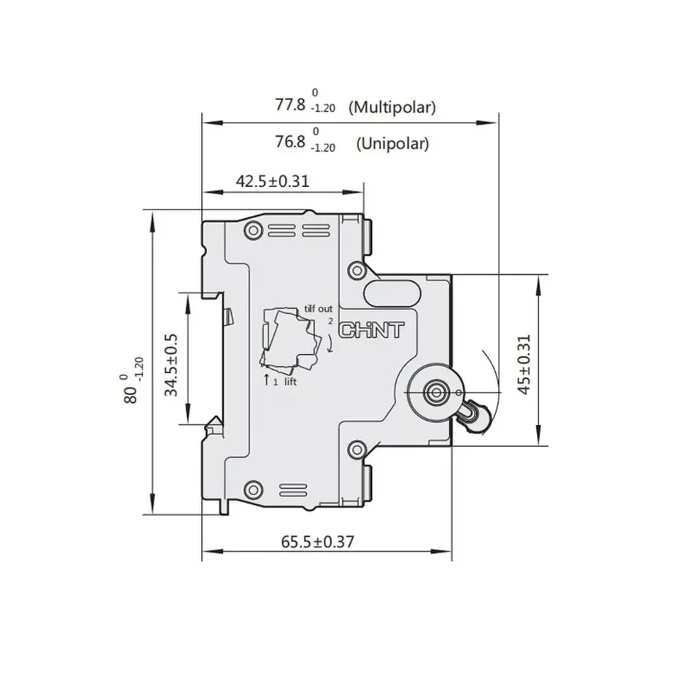 Miniature Circuit Breaker NXB-63 2P | C Curve 2-63A | DIN Rail Mount AC 230/400V - Thumbnail 4