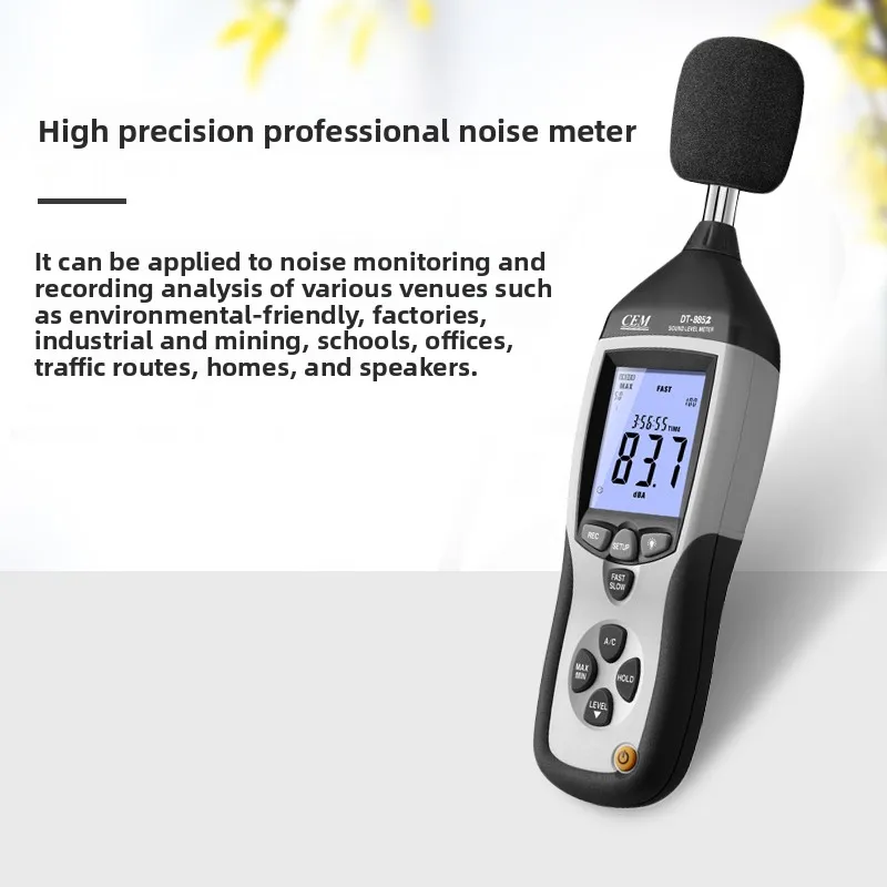 Sound Level Meter 8852 | 1.4dB Accuracy & USB Recorder | 30~130dB Range - Thumbnail 3