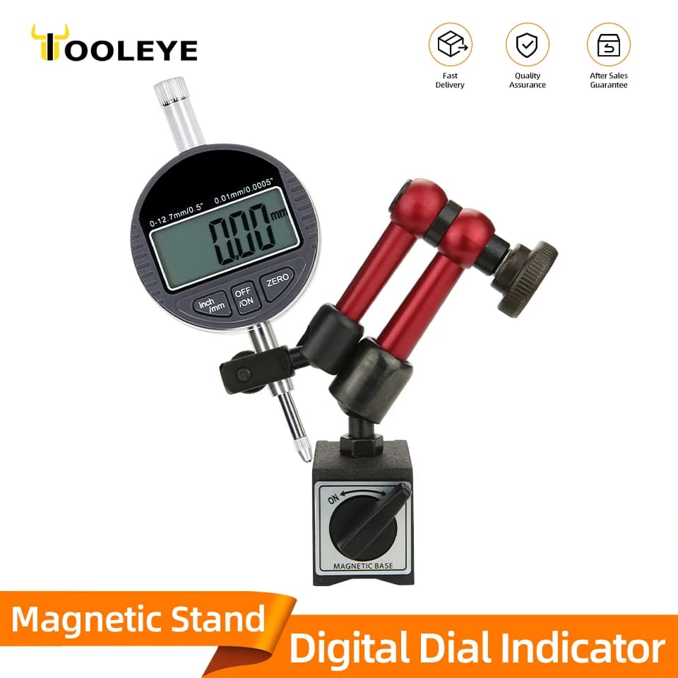 Dial Test Indicator Magnetic Stand | Universal Holder | Bore Gauge Measurement - Thumbnail 3
