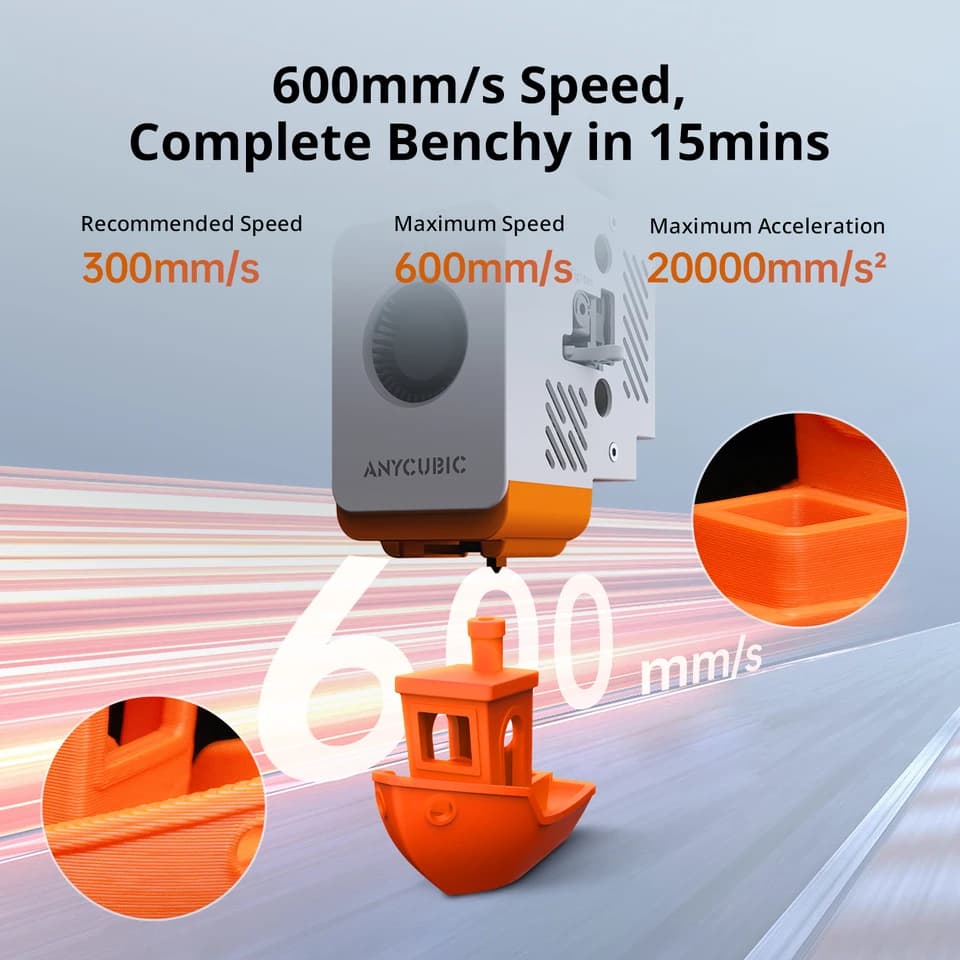 Anycubic Kobra S1 3D Printer | 600mm/s Speed | Core XY Stable - Thumbnail 7