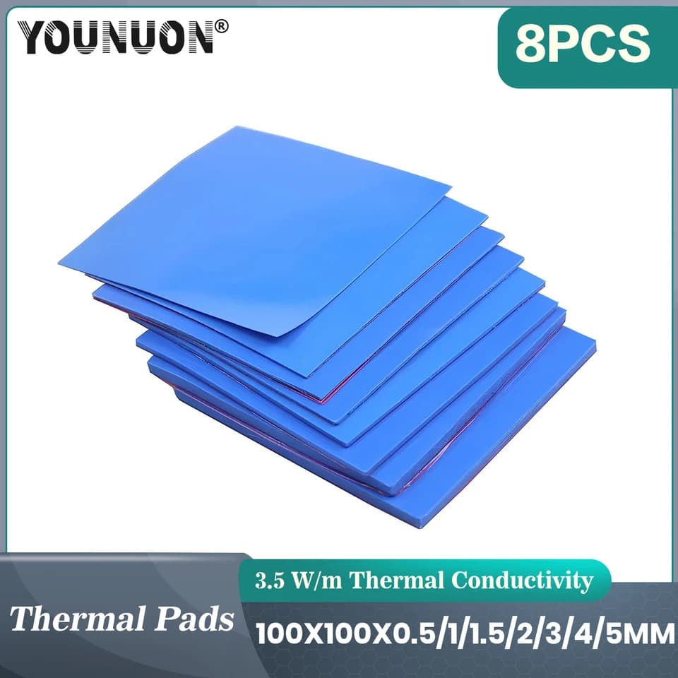 Thermal Base Layer Pads | 100x100mm Mixed Thickness | Cooling Conductive Silicone - Thumbnail 2