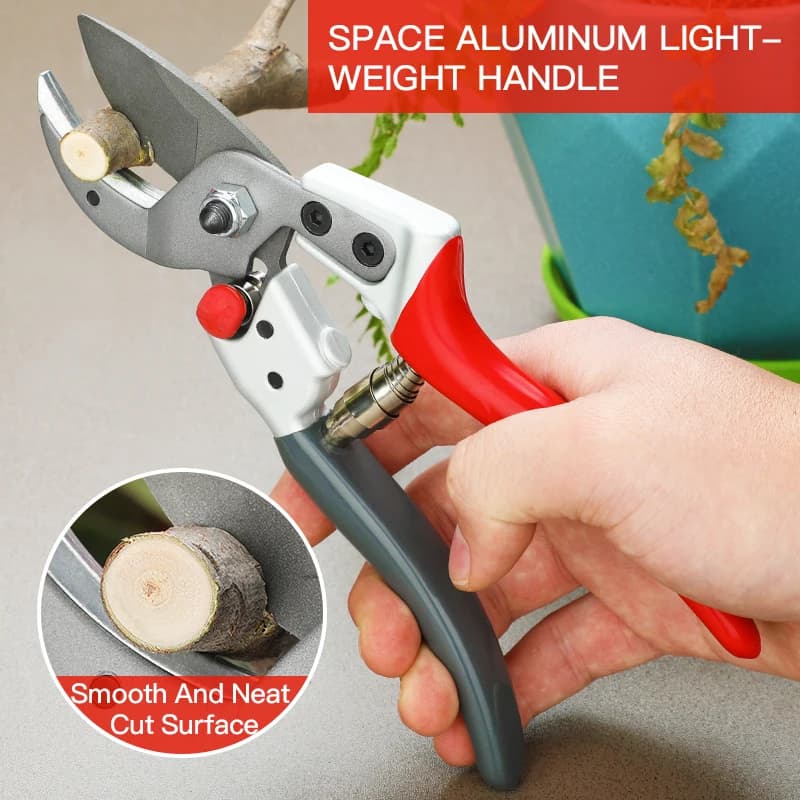 Heavy Duty Bypass Secateurs | Fruit Tree Pruning | Labour-Saving Design - Thumbnail 3