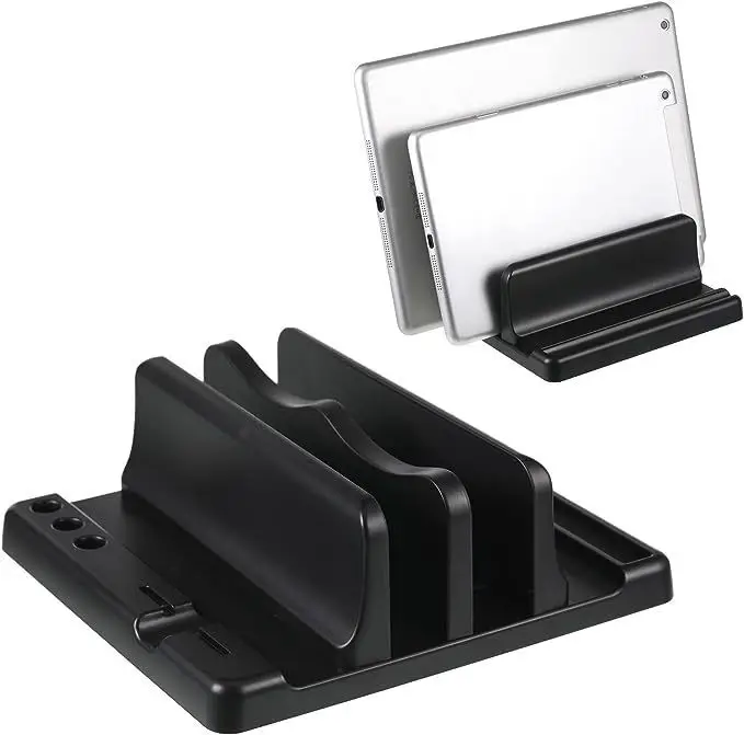Vertical Laptop Stand | Adjustable Width | Desktop Space Saver - Thumbnail 2