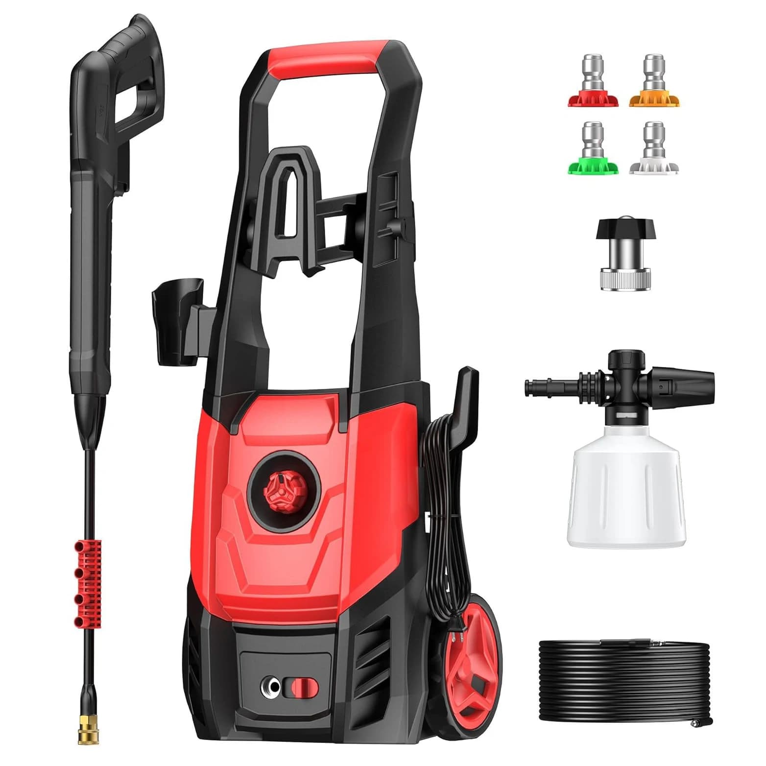 Pressure Washer | 3800 PSI 2.5 GPM High Power | Foam Cannon & 4 Nozzles for Cars, Driveways