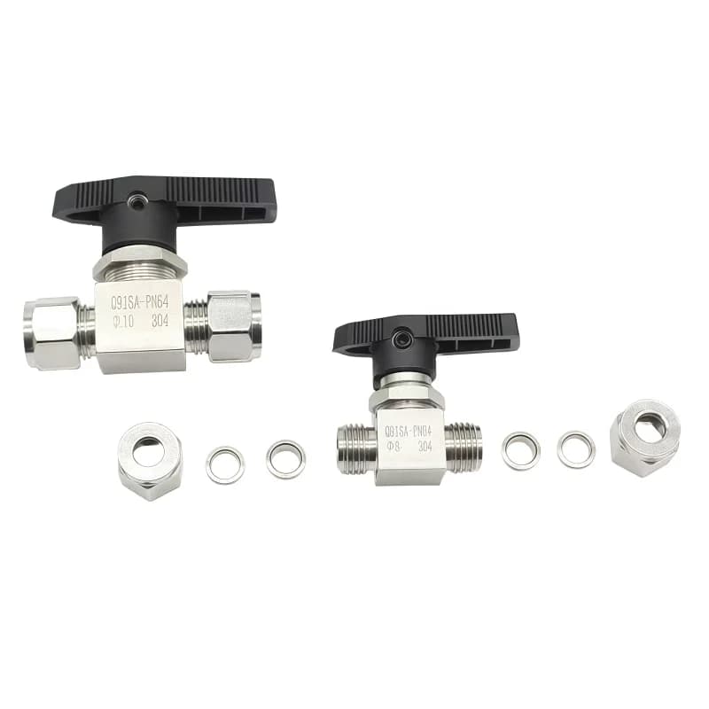 Stainless Steel Compression Ball Valve | Flush Valve | Water, Gas, Fuel - Thumbnail 3