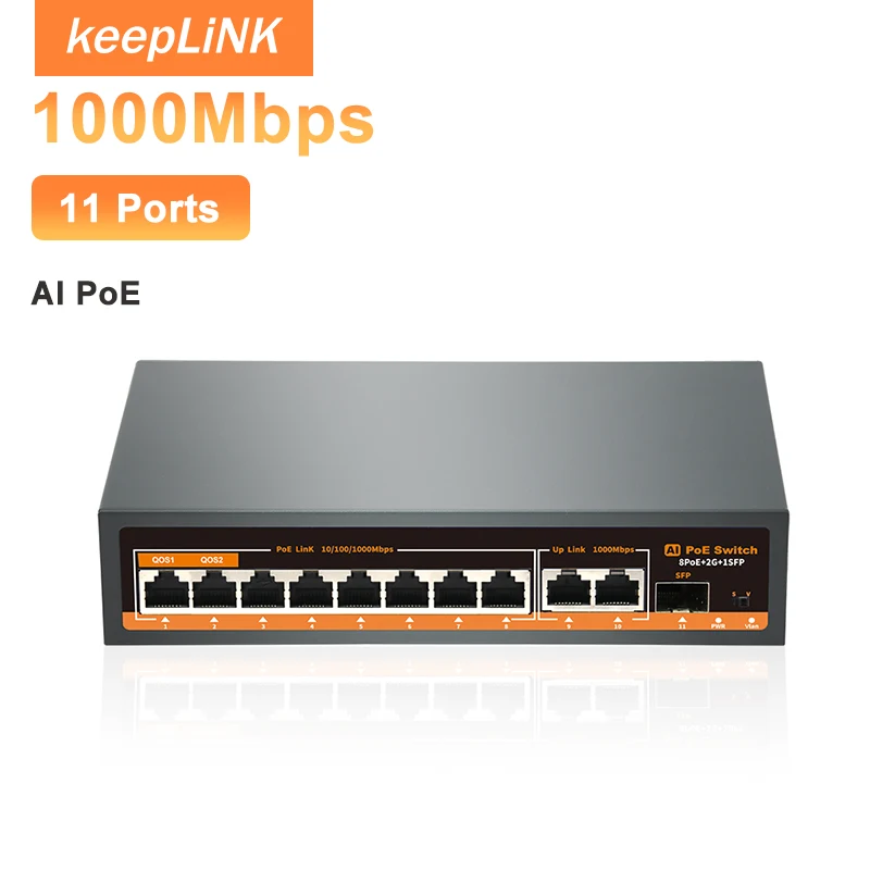8-Port Gigabit PoE+ Network Switch | 120W | Unmanaged, Plug & Play - Thumbnail 3