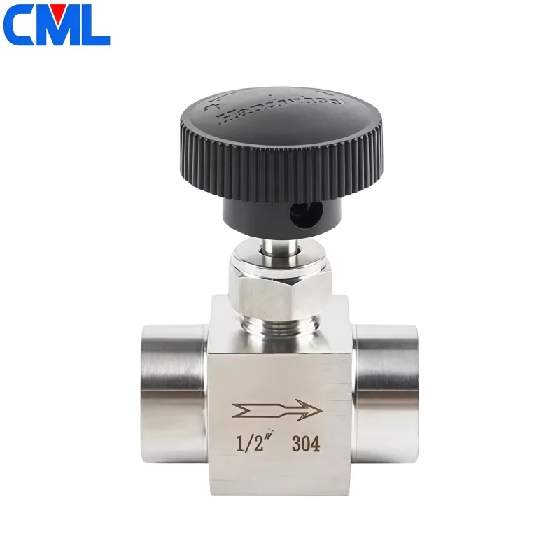 SS304 Stainless Steel Needle Valve | Tube OD 1/8"-1/2" | BSP Female Thread for Water, Gas, Oil - Thumbnail 2