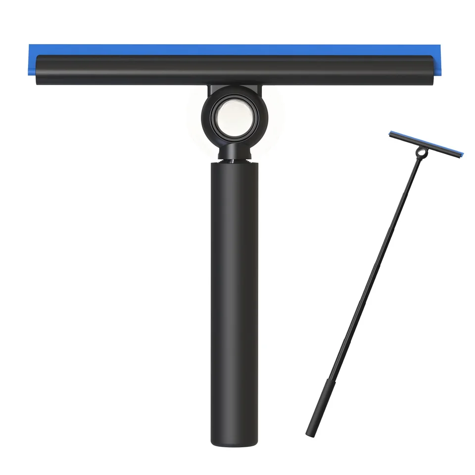 Telescopic Window Cleaning Kit | Extendable Shower Squeegee | Glass & Mirror Wiper