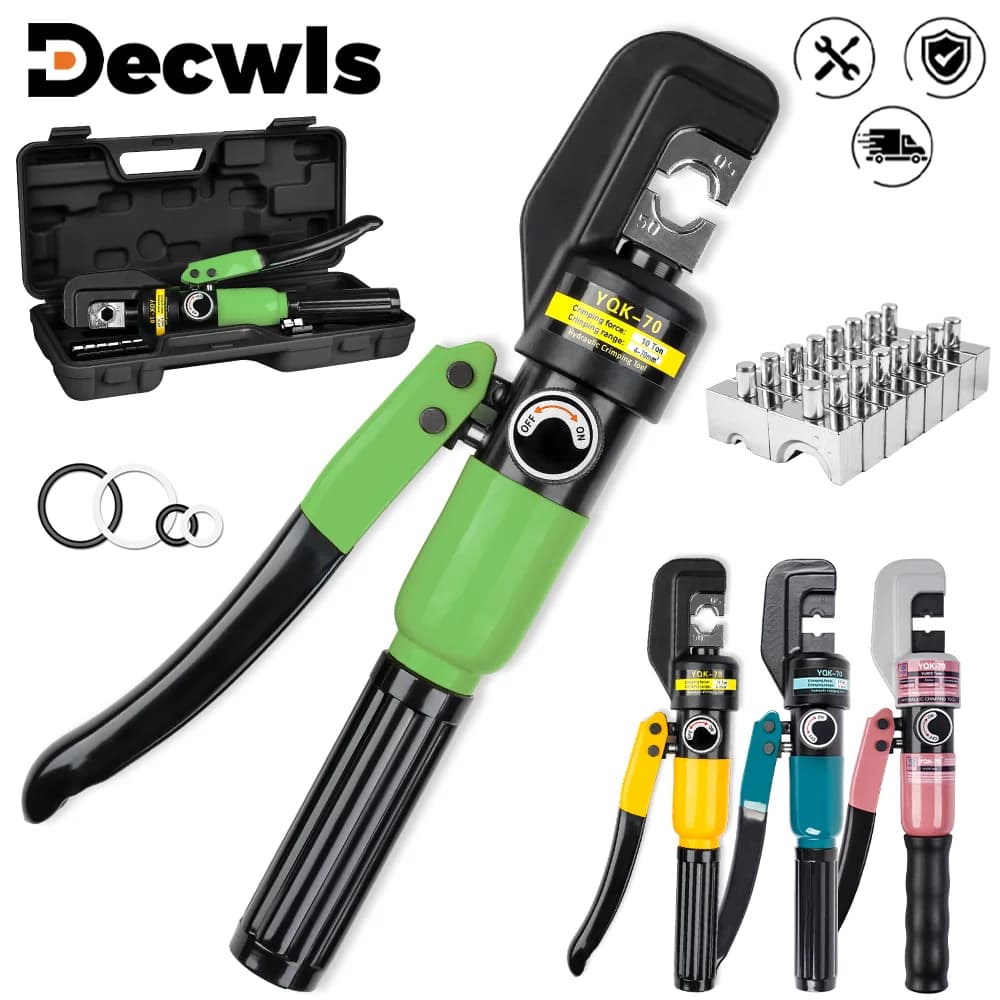 10-Ton Hydraulic Crimping Tool | Industrial-Grade for 4-70mm² Cables - Thumbnail 2