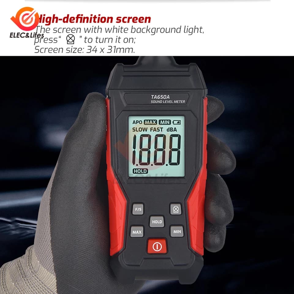 TA650A Sound Level Meter | 30-130dBA High-Precision | Industrial & Household Use - Thumbnail 5