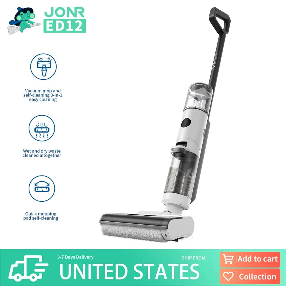 JONR ED12 Carpet Spot Cleaner | Wet & Dry Smart Vacuum | Wireless Floor Washer - Thumbnail 2