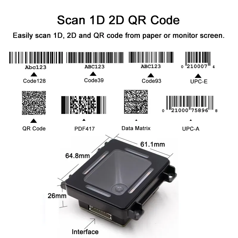 FM700B Barcode Scanner | RFID & NFC Reader | Access Control for Kiosks - Thumbnail 6