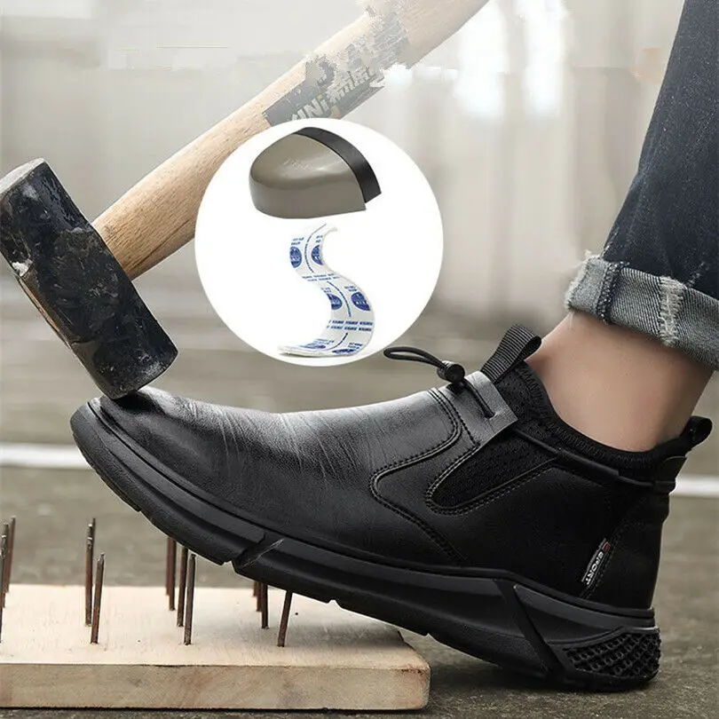 Fashion Safety Shoes | Steel Toe & Puncture-Proof | Men's Work Boots - Thumbnail 3