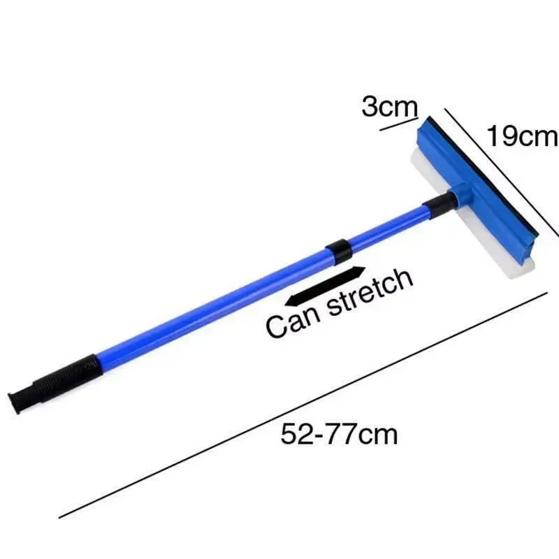 Telescopic Window Cleaning Kit | Long Handle Squeegee & Sponge | Glass Cleaner Tool - Thumbnail 3