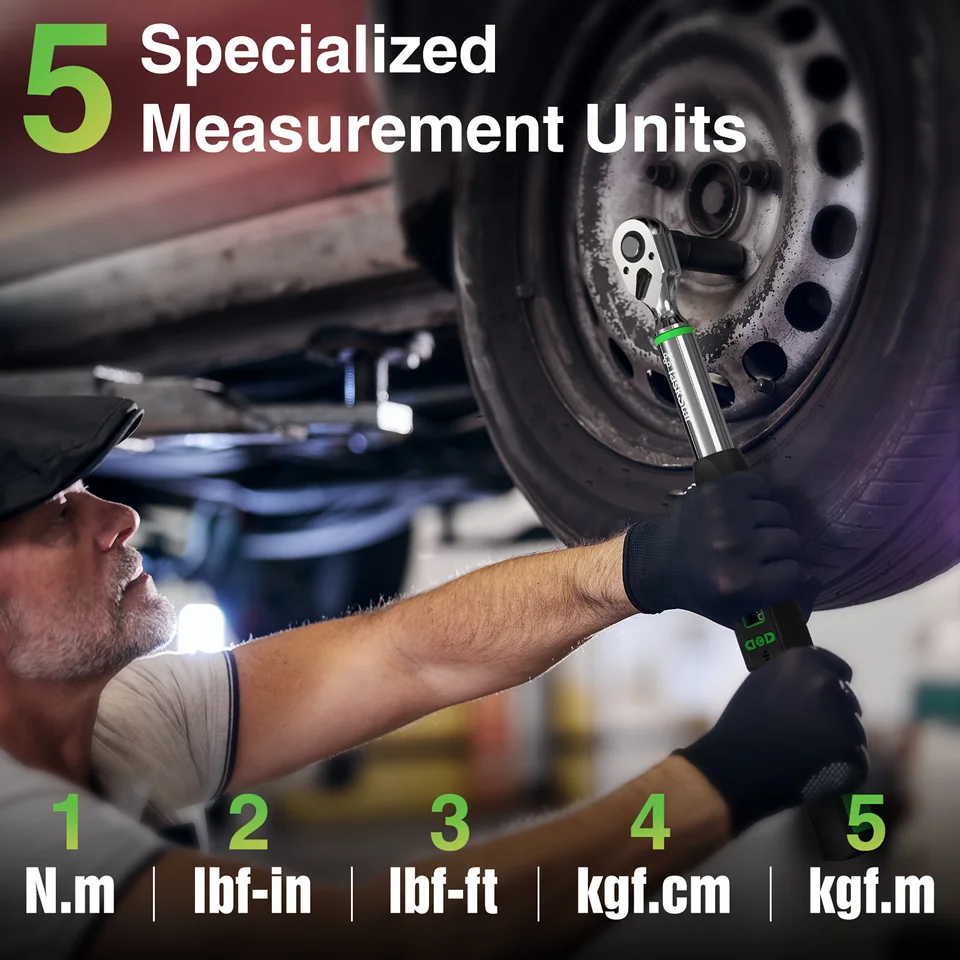 Digital Torque Wrench | 3/8" Drive, 0-220Nm | Motorcycle/Car Care - Thumbnail 5
