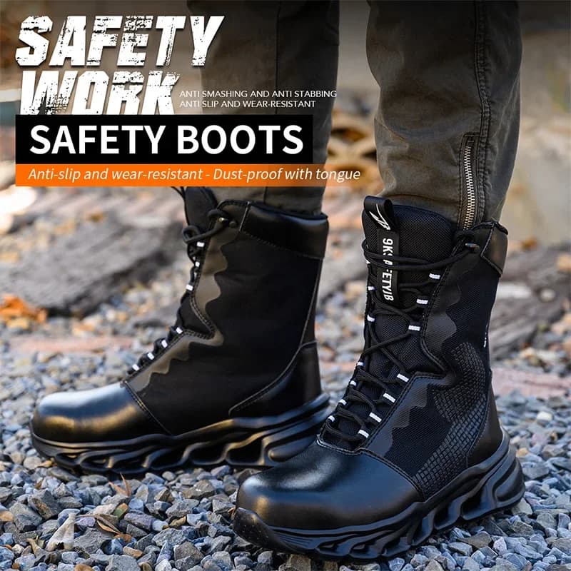 Men's Steel Toe Cap Boots | Anti-Smashing Workwear | Military Grade Safety - Thumbnail 7