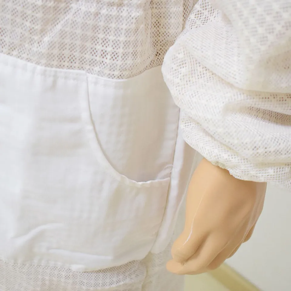 Ventilated Beekeeping Full Hazmat Suit | 3-Layer Air-Through Protection | Removable Hood - Thumbnail 5