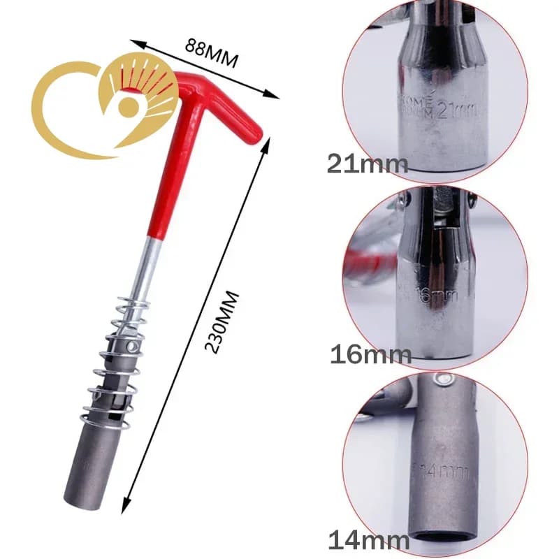 Spark Plug Socket | 360-Degree Swivel Wrench | 14mm 16mm 21mm - Thumbnail 2