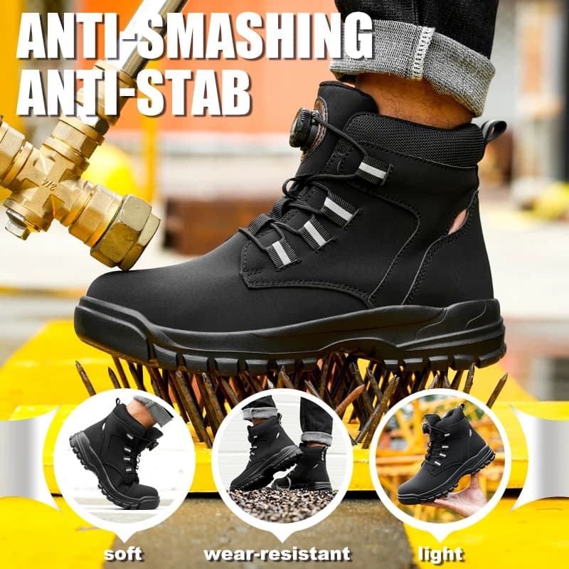 Steel Toe Cap Boots | Waterproof & Anti-Smash | Industrial Workwear - Thumbnail 3