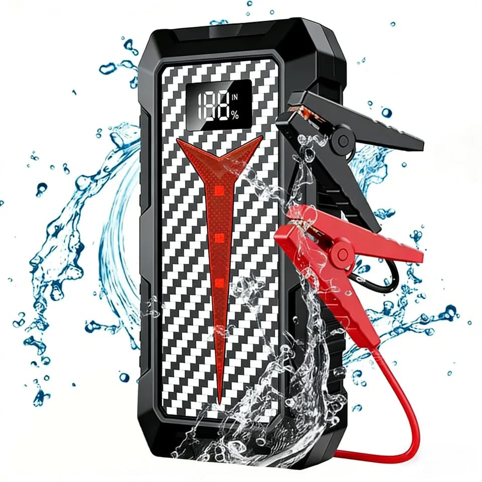 Portable 12V Car Jump Starter | Power Bank with LED Light | Quick Charge Function - Thumbnail 2