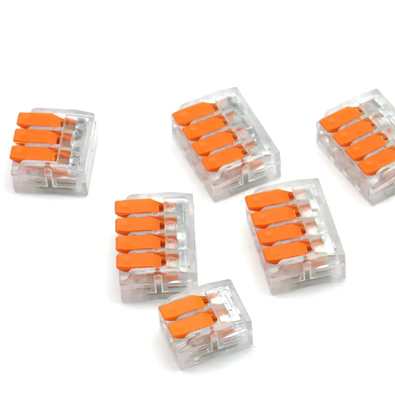 Quick-Wire Terminal Connectors | 3-Port, 4-Port, 5-Port | Transparent Press-Fit Junction Blocks - Image 1