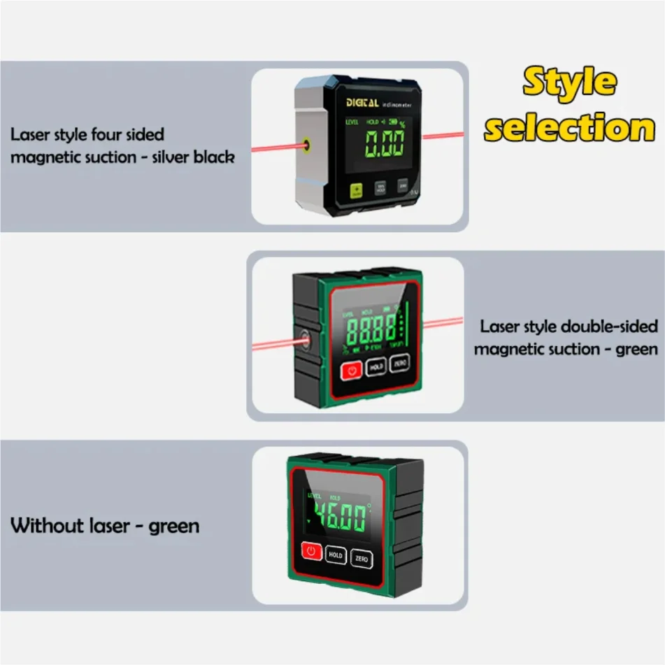 Laser Level Digital Angle Gauge | USB Rechargeable Inclinometer | Geological Dip Measurement - Thumbnail 2