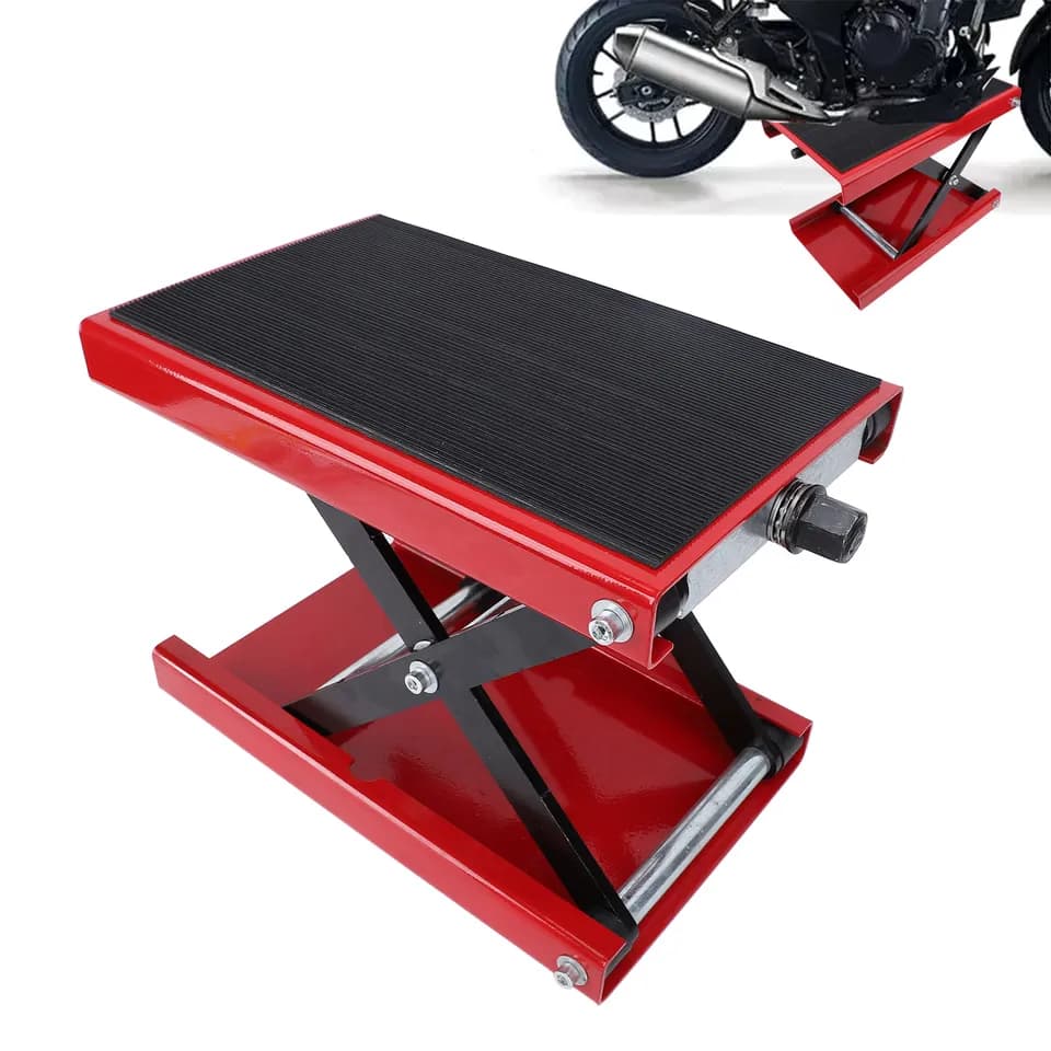 Scissor Lift Motorcycle Jack | 85-340mm Adjustable | 500kg Foldable Stand - Thumbnail 3
