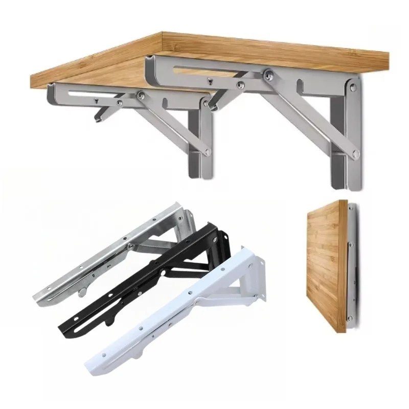 Adjustable Angle Brackets | Folding Stainless Steel Shelf Support | 8-20" Wall Mounted - Thumbnail 2