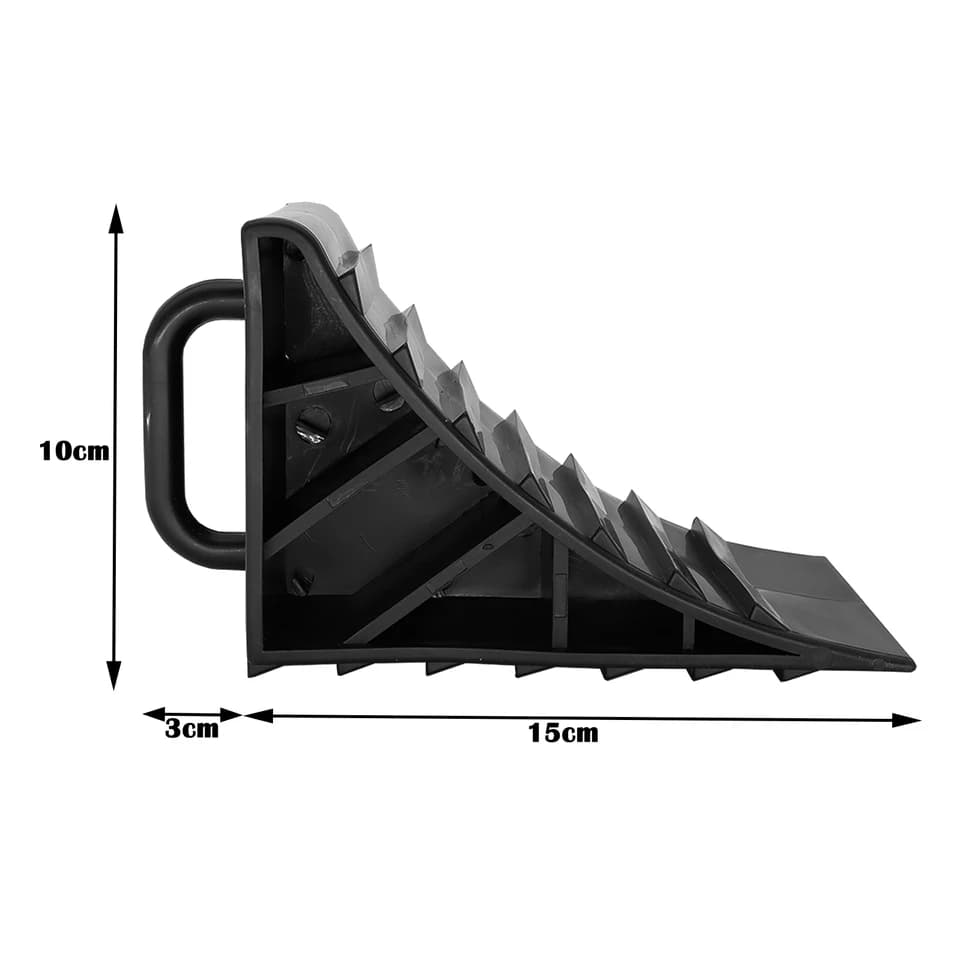 Wheel Chocks | Integrated Handles | Anti-Slip Base for Cars & Trucks - Thumbnail 2