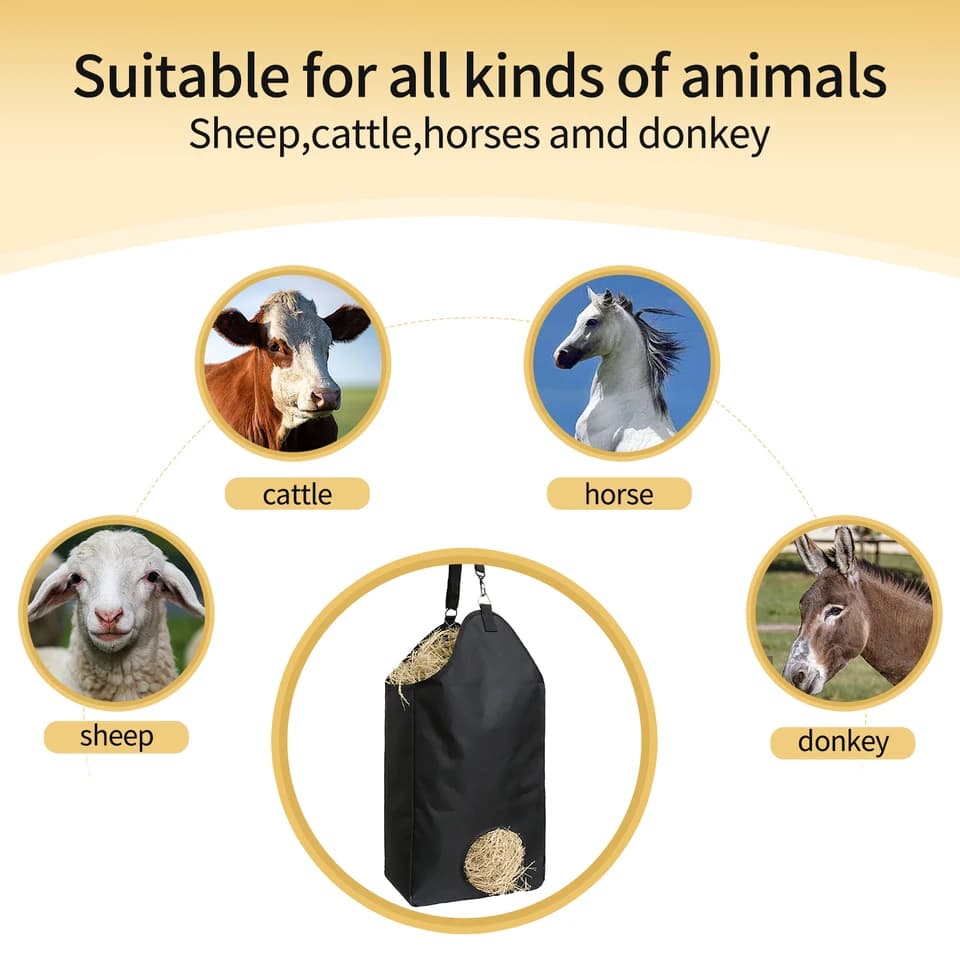 Large Hay Net Horse | Slow Feeder Bag | Stable & Outdoor Use - Thumbnail 2