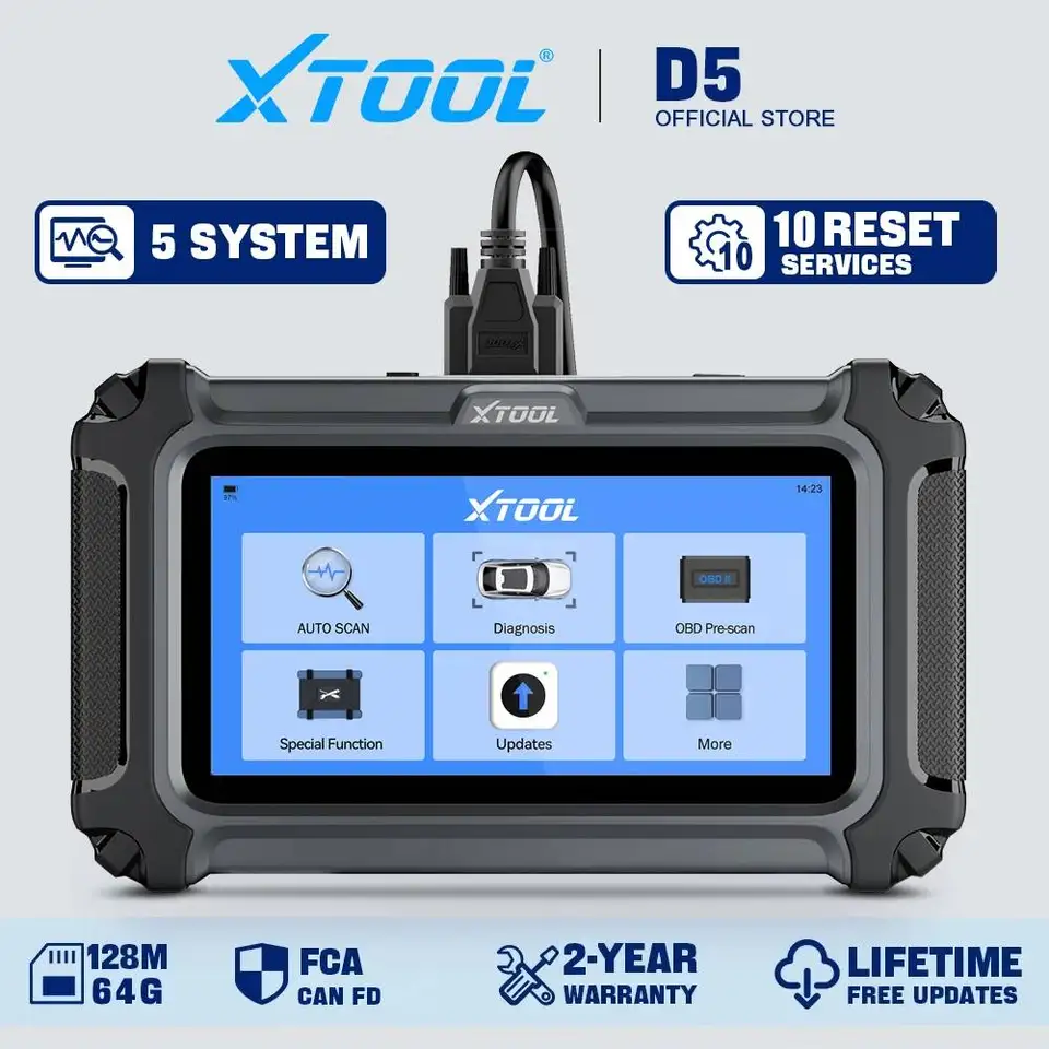 XTOOL D5 OBD2 Scanner | 5 System Diagnostic Tool | Lifetime Free Updates - Thumbnail 2