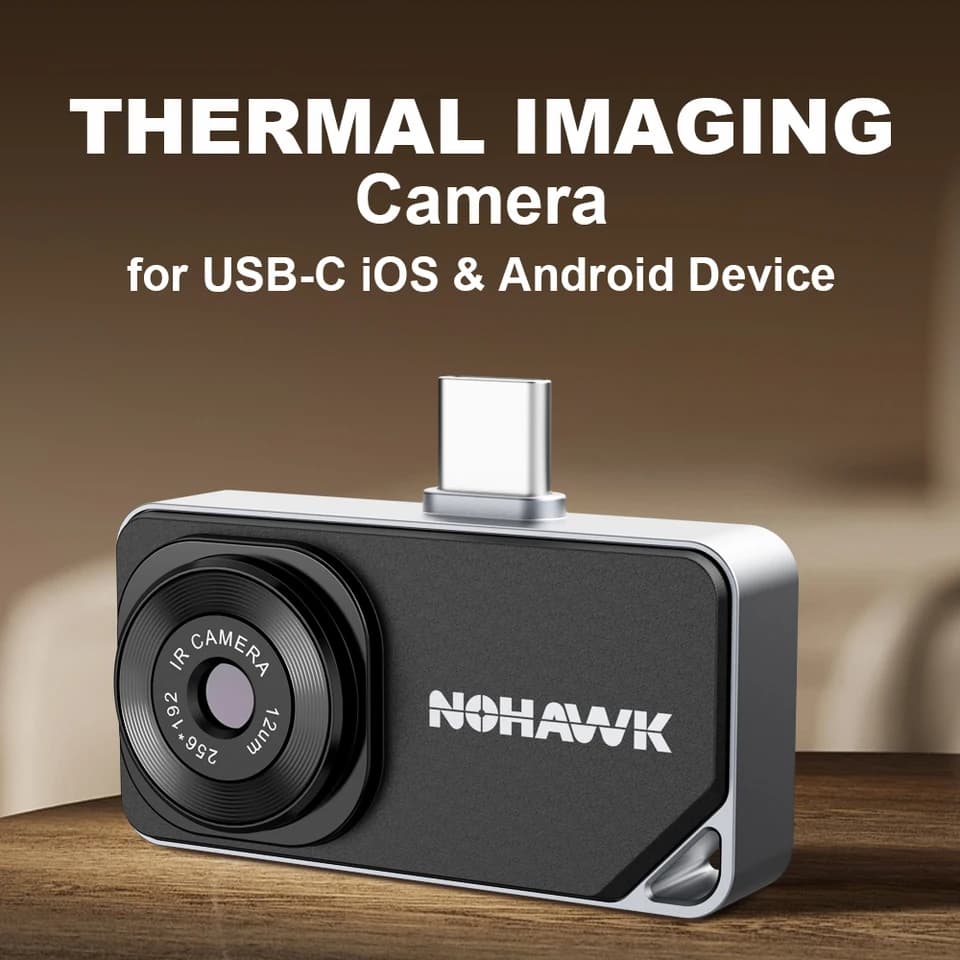 NOHAWK Thermal Camera | USB-C for iPhone 15+ & Android | HVAC, Auto & Home Repairs - Thumbnail 4