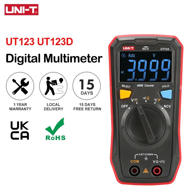 UNI-T UT123D Digital Multimeter proving unit | AC/DC Voltmeter | Pocket Auto-Range Ohm Meter - Thumbnail 3