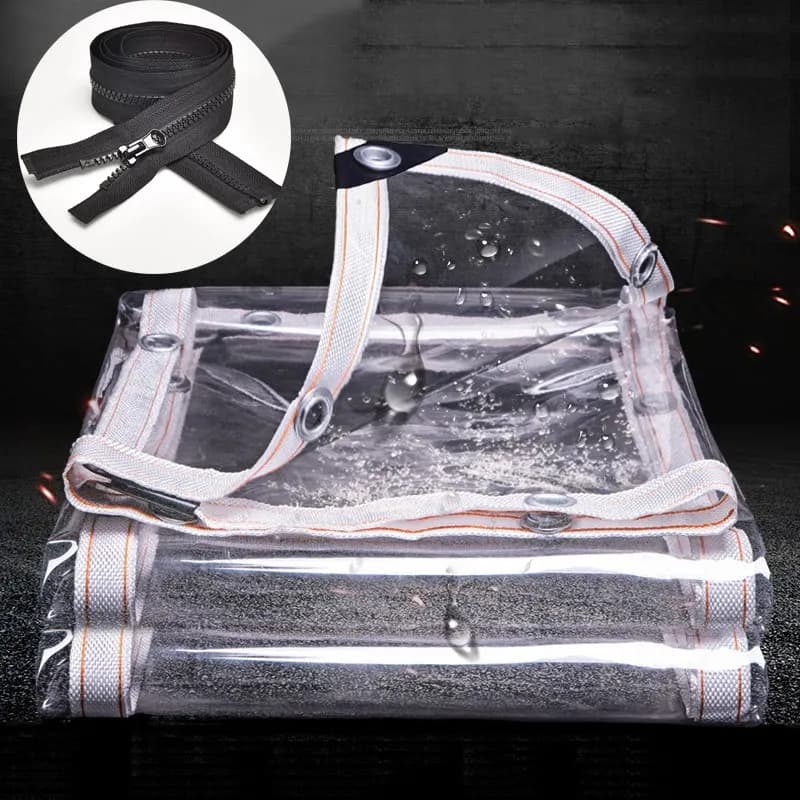 Clear Tarpaulin | Heavy Duty Rainproof Cover | Balcony & Pet House Tarp - Thumbnail 4
