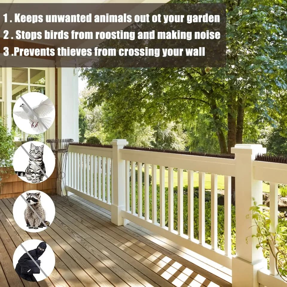Anti-Climb Spike for Fence Post | 12-Pack Bird & Cat Deterrent | Wall Top - Thumbnail 5
