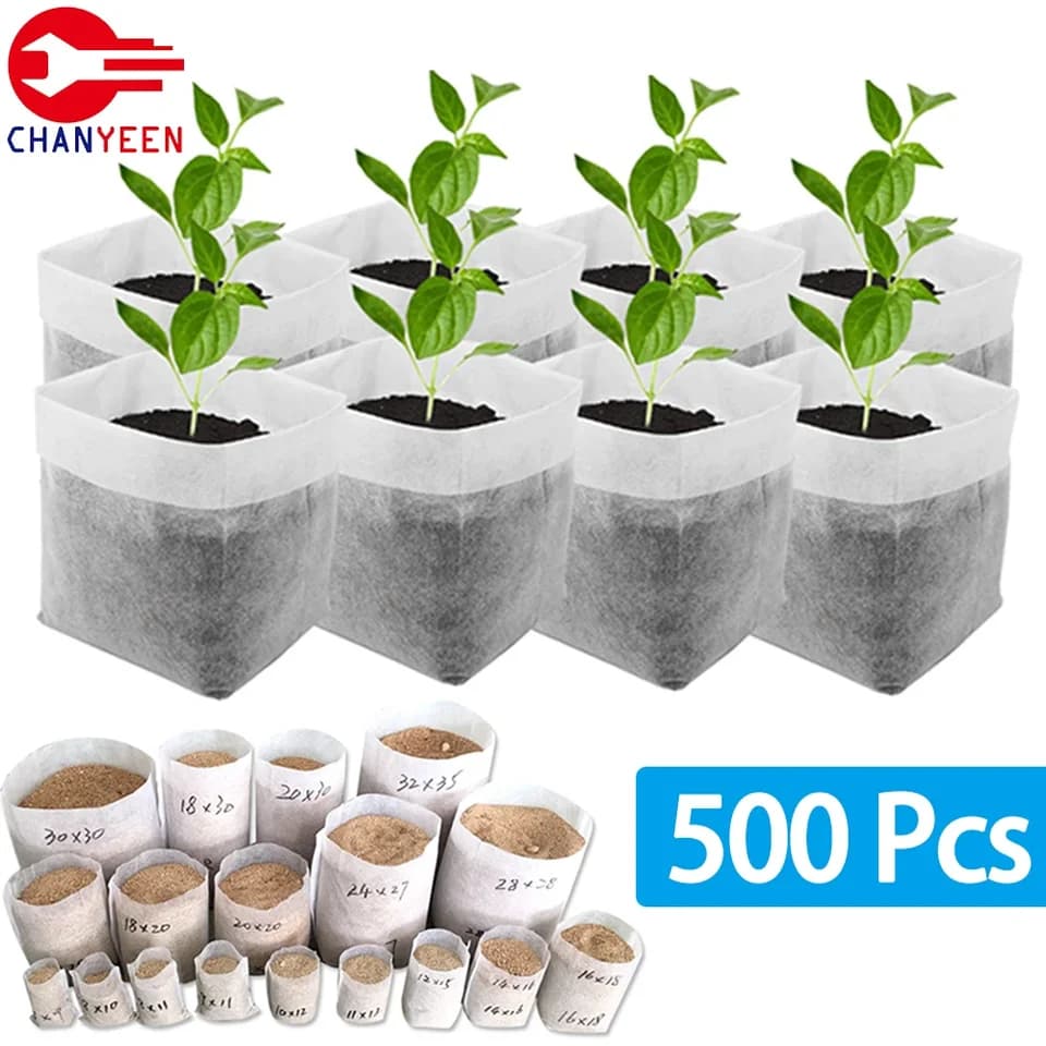 Biodegradable Plant Grow Bags | Non-Woven Seedling Pots | 100-500pc Trade Pack - Thumbnail 4