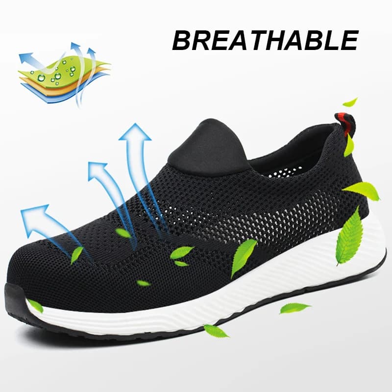 Steel Toe Safety Wellington Boots | Breathable Mesh | Lightweight Workwear - Thumbnail 6