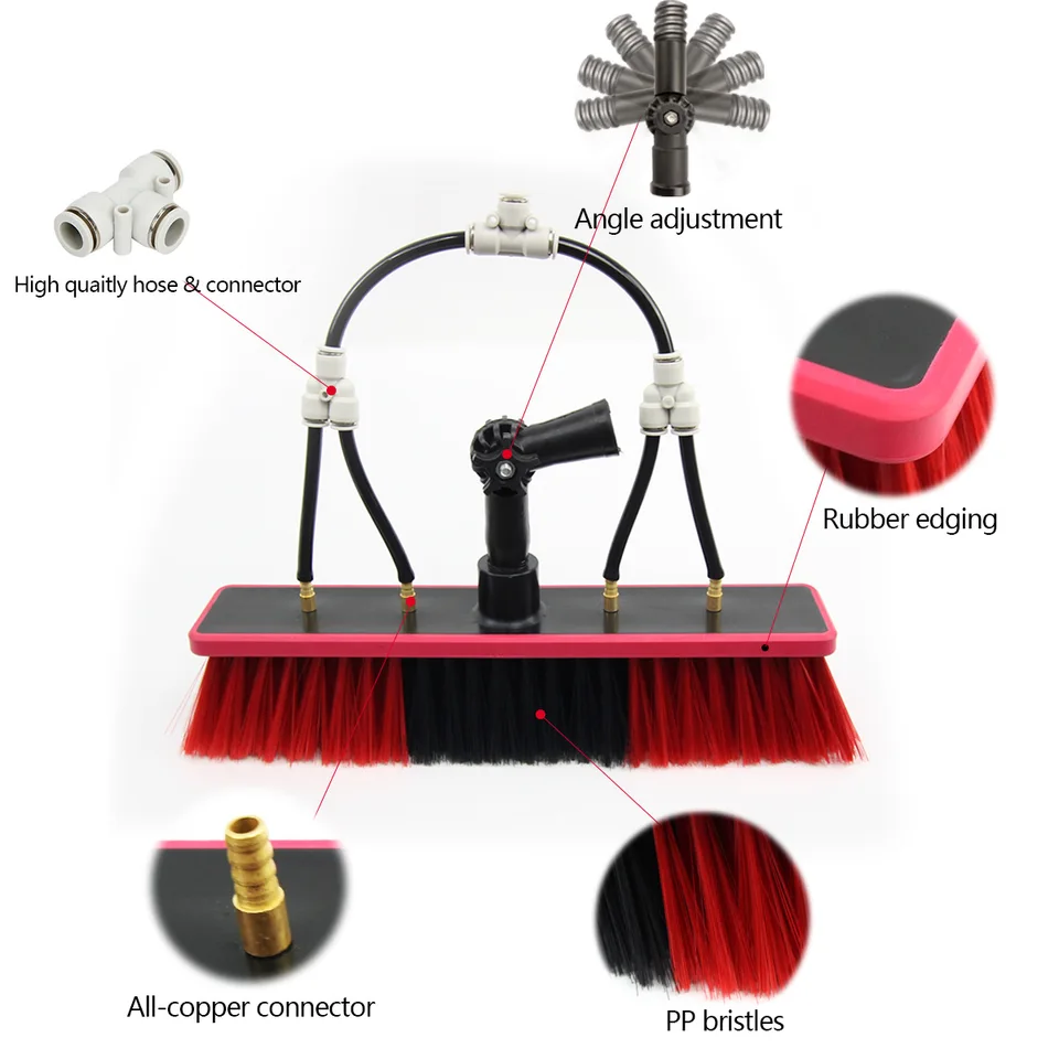 Telescopic Window Cleaning Pole | Rotatable Brush Head | Solar Panel Cleaning - Thumbnail 2