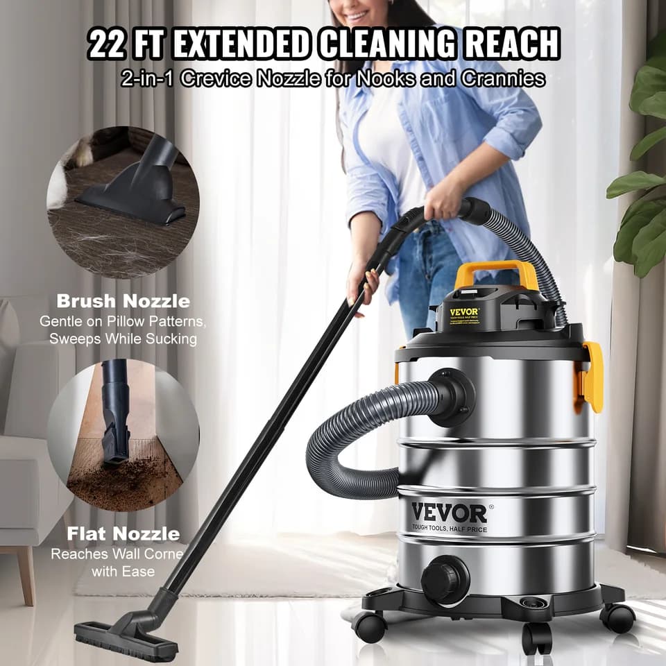 Wet Dry Vacuum for Carpet Spot Cleaner | Powerful Suction | Debris & Pet Hair - Thumbnail 3