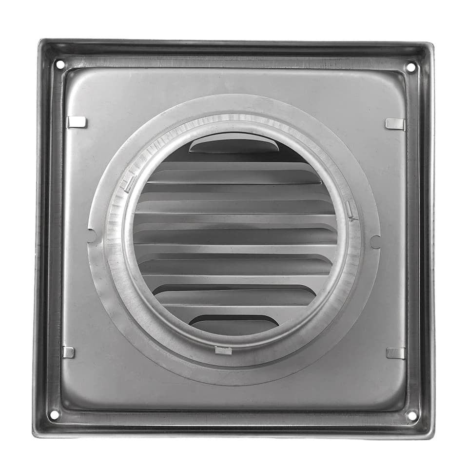 4-Inch Soffit Vent Cover | Stainless Steel Exhaust Grille | Wall Outlet - Thumbnail 2