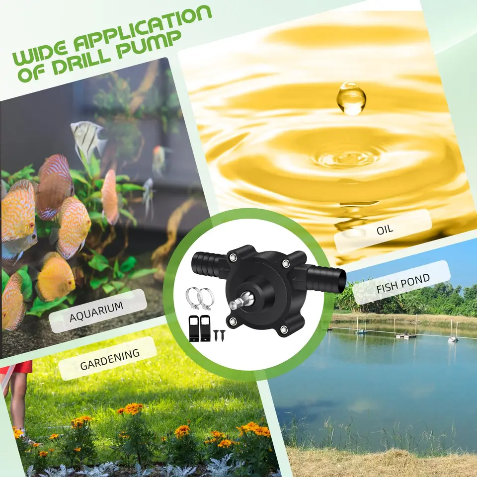 Home Design 3D Outdoor & Garden Electric Drill Pump | Self-Priming Fluid Transfer | Diesel/Water - Thumbnail 7