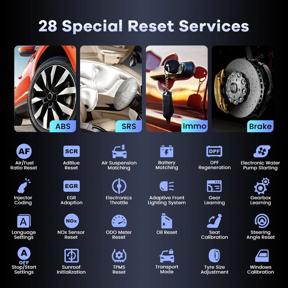MUCAR VO6 OBD2 Scanner | Full System 28 Resets | Bi-Directional Control Tool - Thumbnail 4