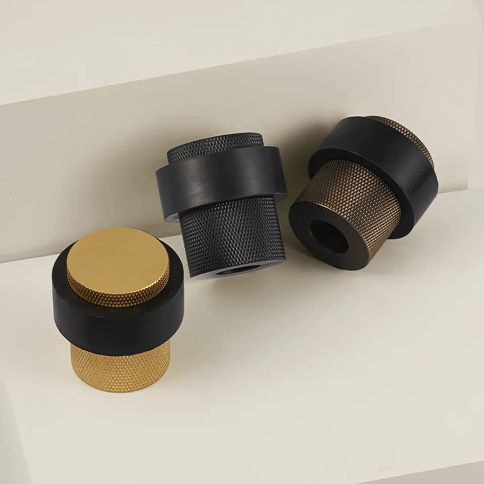 SAILANKA Brass Rubber Door Stopper | Heavy Duty Floor Mount | Security Protection - Thumbnail 3