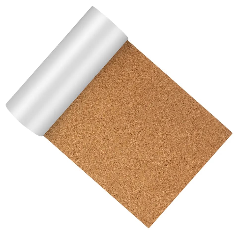 Cork Board Roll, 1mm Thick 20cmx200cm: single roll of cork material on a white background.