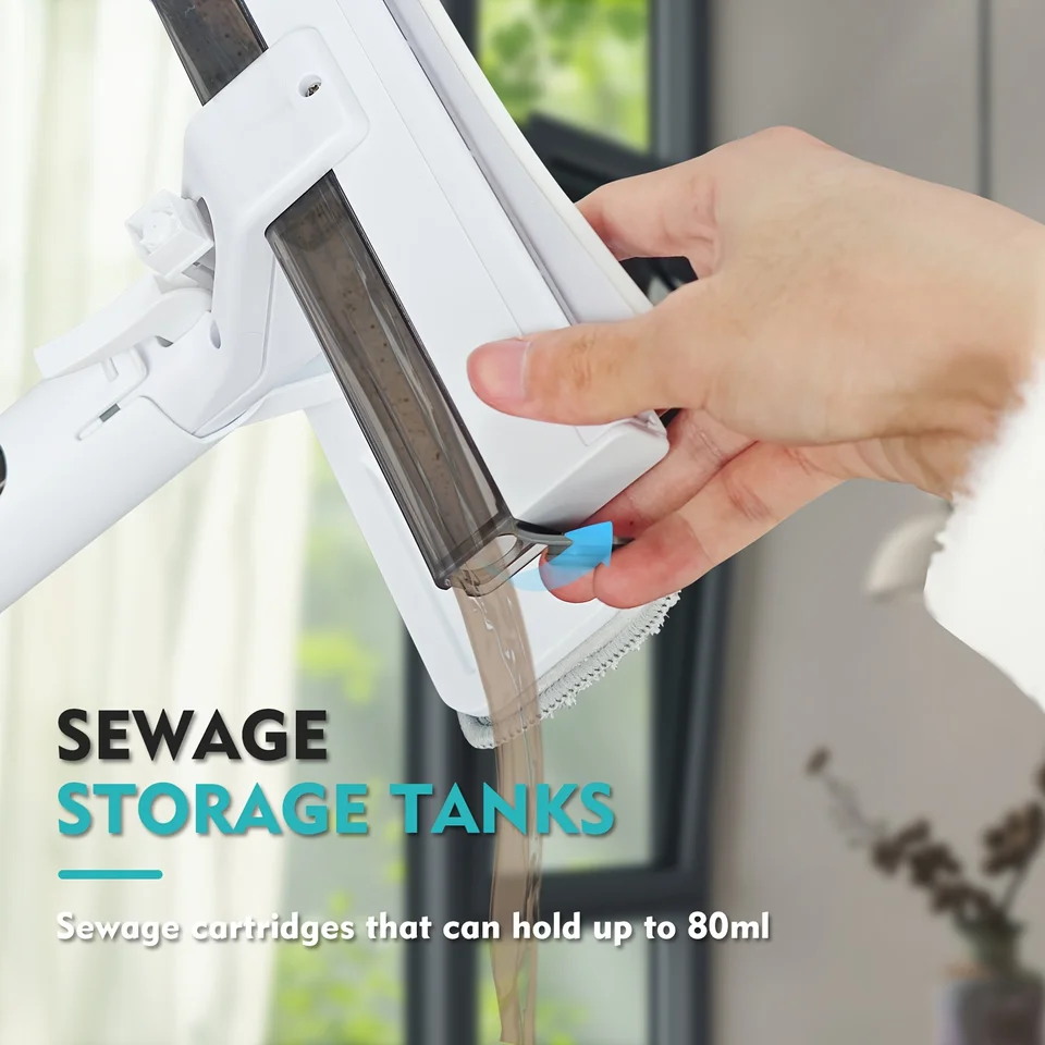 Telescopic Pole for Window Cleaning | Integrated Water Tank & Spray | Wash & Squeegee - Thumbnail 4