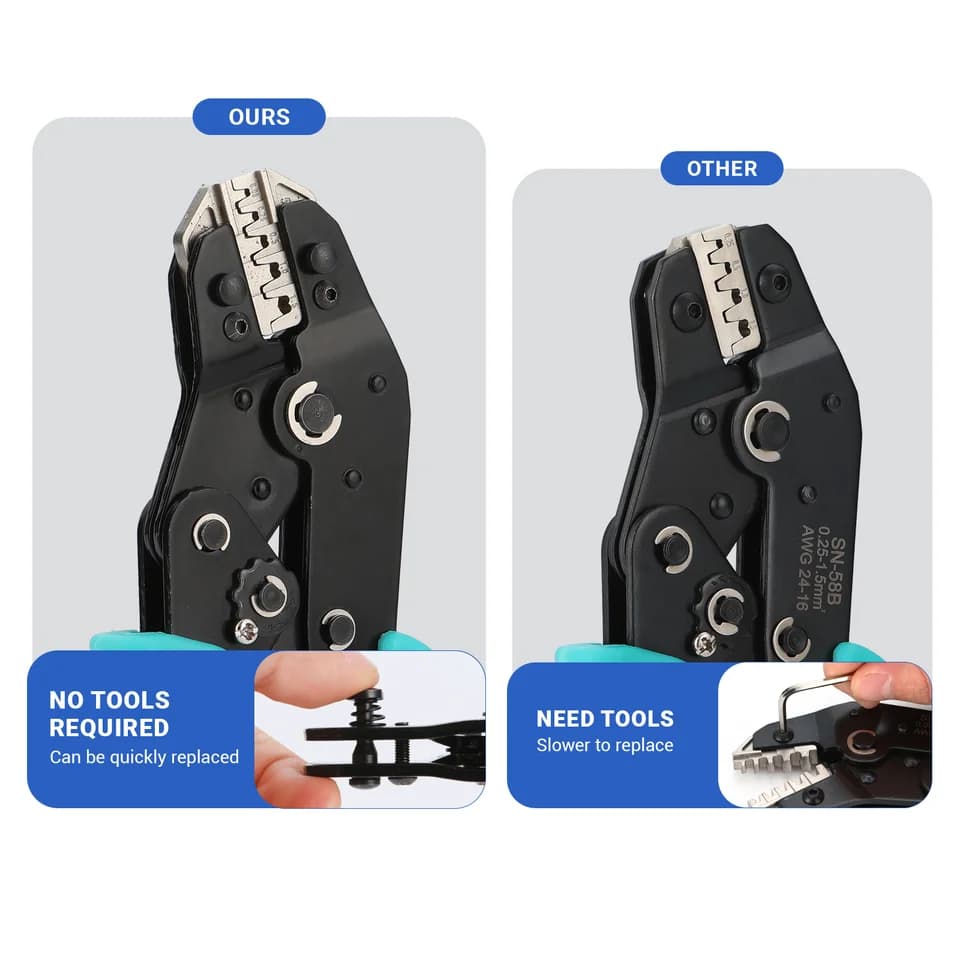 Crimping Tool Kit | Quick-Change Jaws for Non-Insulated & Solar Terminals - Thumbnail 2