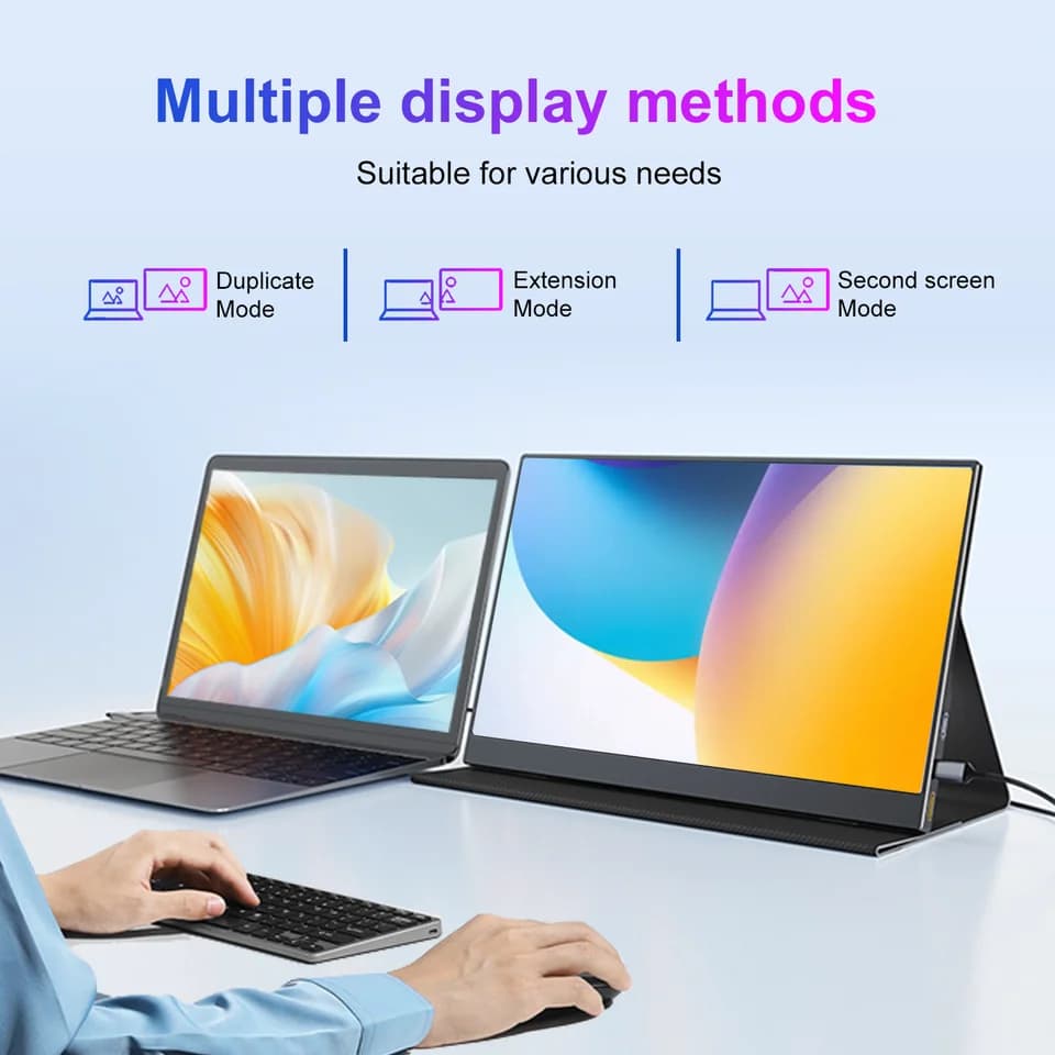 Portable Monitor 13.3" 2.5K | 2560x1600 External Display | Type-C HDMI for Gaming - Thumbnail 4