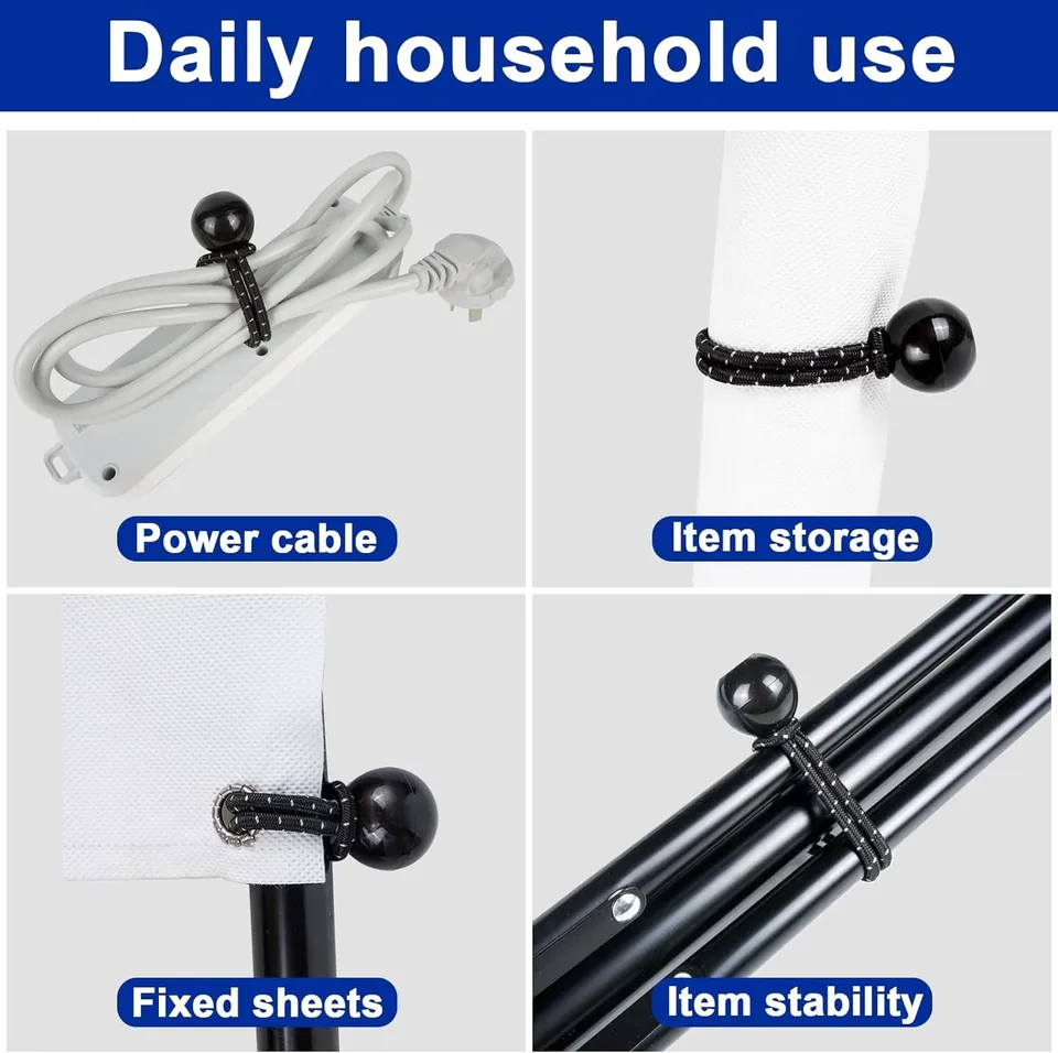 50x Bungee Cord Balls | Tarp & Canopy Tie-Downs | Camping & Shelter - Thumbnail 2