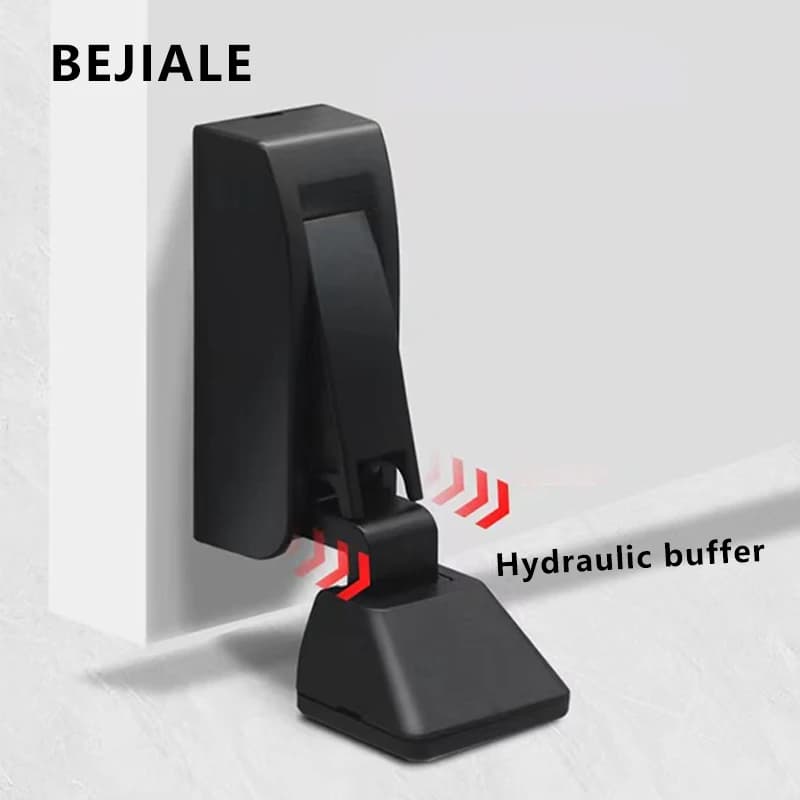 Rubber Door Stopper | Hydraulic Damping Floor Suction | No-Punch Windproof Anti-Collision - Thumbnail 4